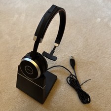 Jabra Evolve 65 HSC018W Wireless Bluetooth Headset w/ Charging Stand E65 DIV010