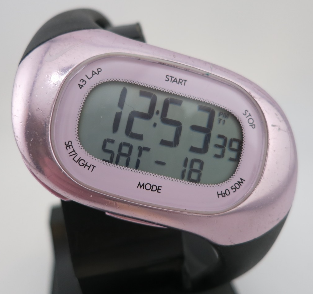 Nike Triax Mia Pink and Black Aluminum Digital Sport Watch