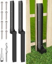 Fence Post Anchor Kit, Heavy Duty Metal Steel Post Repair Kit, Anchor Stakes Gro
