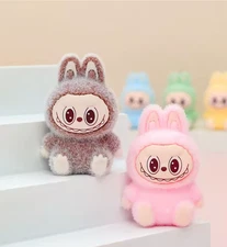 Set of 3 Random Cute Collectible Monsters – Colorful Flocked Mini La.bu.bus