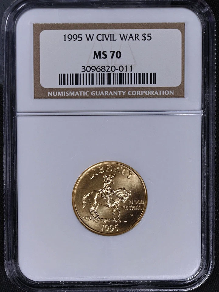 1995-W Civil War Commemorative Gold $5 NGC MS70 - STOCK - Image 3 of 4