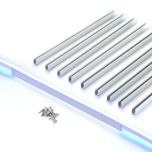 Yescom 10x 1ft LED Track Channel 8x12mm Aluminium Mounting Clips for Rope Lights