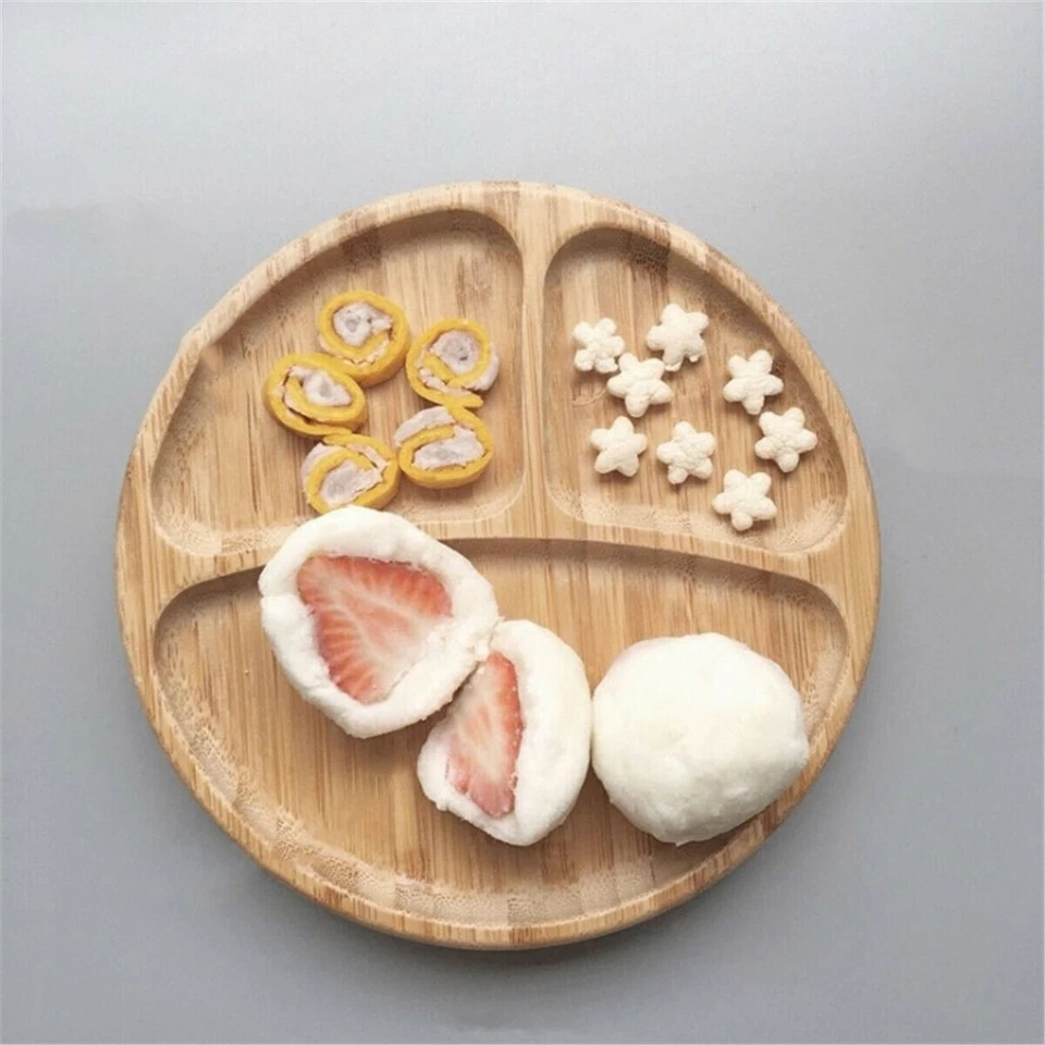 Baby Kleinkind Bambus Saugnapf, Teller & Löffel Saugentwöhnung Teller Geschenk - Bild 4 von 4