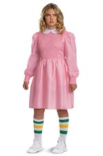 Brand New Stranger Things Eleven Pink Dress Classic Tween Costume