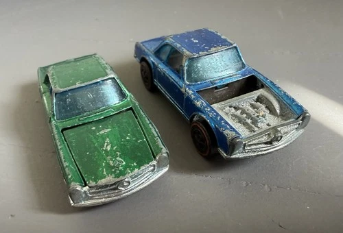 Set Of Two Vintage 1969 Hot Wheels Redlines Mercedes-Benz 280SL- Original Owner