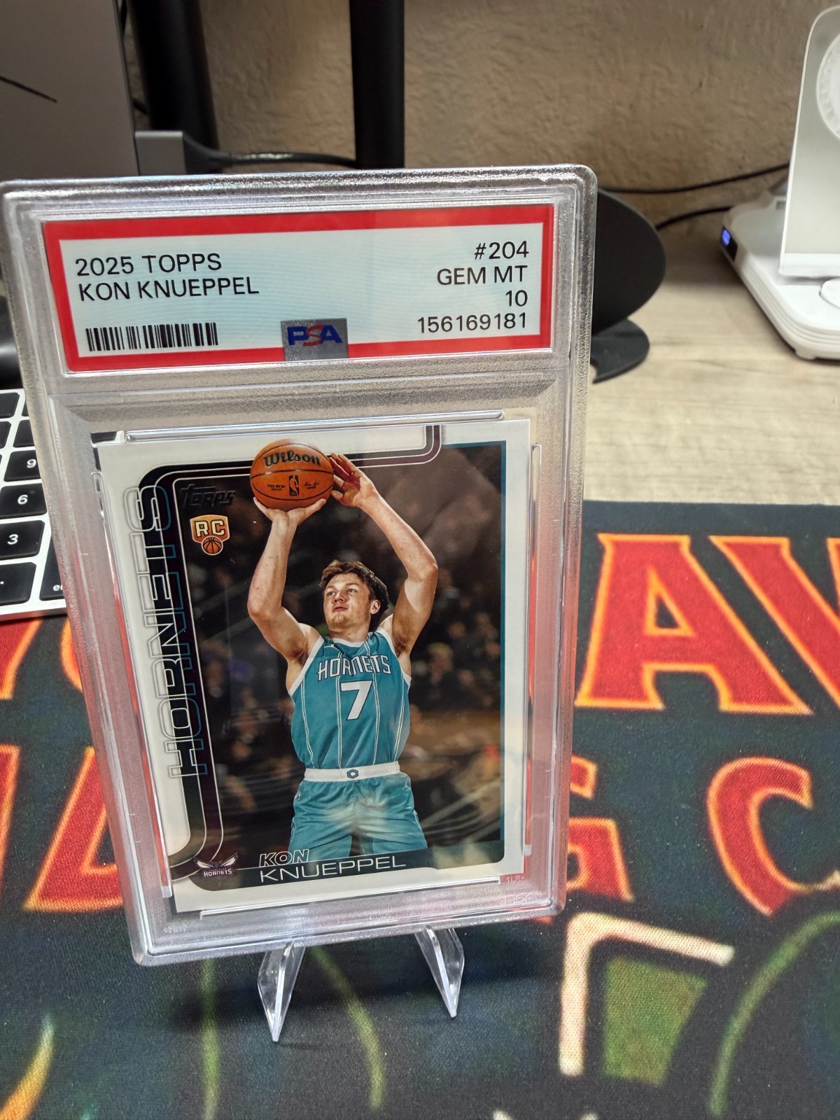 2025 Topps Kon Knueppel RC #204 PSA 10 Gem Mint Charlotte Hornets Rookie