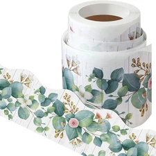 Self Adhesive Eucalyptus Die-Cut Border Trim for Bulletin Boards - Leaves Classr