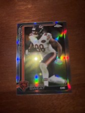 2025 Topps Chrome Montez Sweat Red White & Blue Refractor #56 Chicago Bears