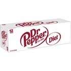 Diet Dr Pepper Soda, 12 fl oz cans, pack of 12
