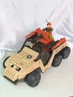 Vintage 1988 GI Joe Desert Fox 6WD Vehicle + Skidmark Figure + Missiles - READ