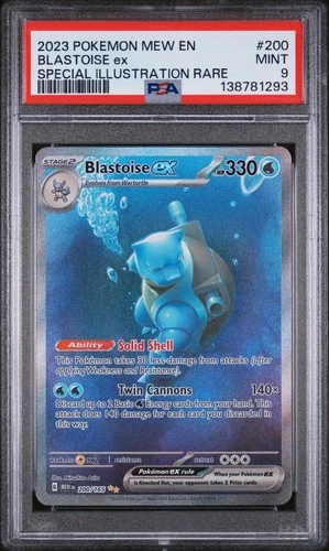 2023 Pokemon Mew 151 Blastoise Ex #200 MINT PSA 9 Special Illustration Rare