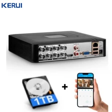 KERUI 8 Channel Security DVR Recorder with 1TB HDD Surveillance Camera 4IN 1 kit