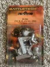 Battletech 20-981 Jackal JA-KL-1532 Iron Wind Metals Mechwarrior NiB