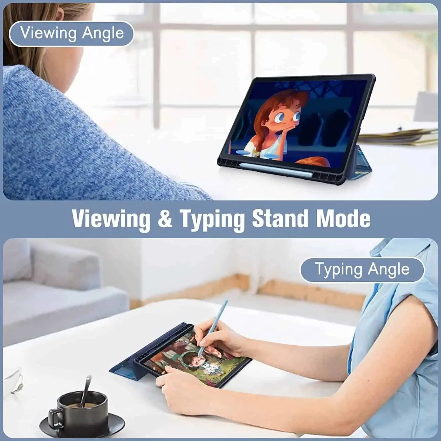 For iPad 11th 10th 9th Gen Pro Air 11 13 With Pencil Holder Case Leather Cover - Picture 11 of 28