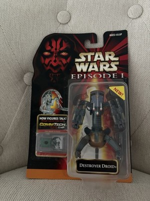 Star Wars Destroyer Droid Battle Action Figure Episode 1 CommTech Chip