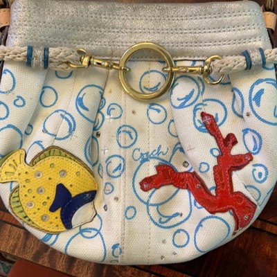 Coach Limited Edition Fish Handbag White Small Novelty Purse