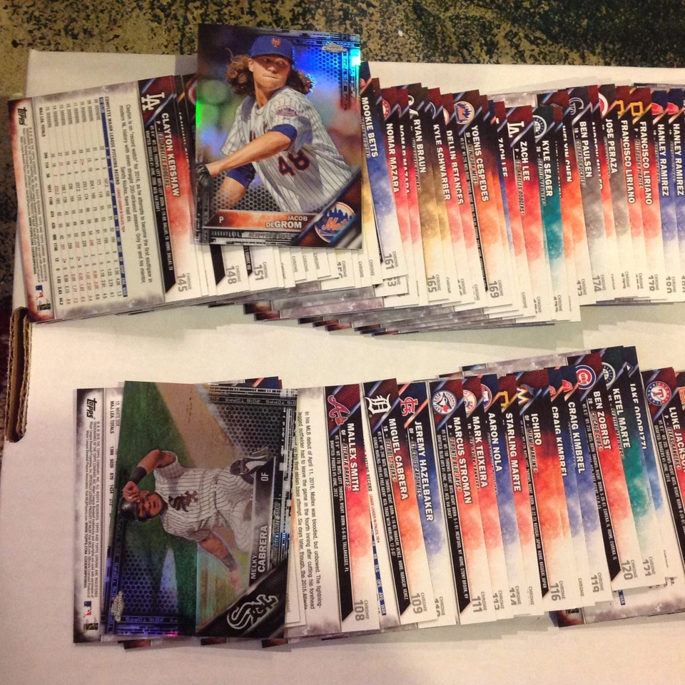 2016 topps Chrome black Version hot box parallel -- YOU PICK THE CARD YOU WANT - Image 2 of 2