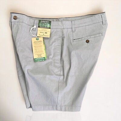 Tailor Vintage Mens 40 Shorts Greenwich Reg Fit Airotec 7'' Inseam Skyrocket Gray