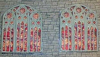 Große Kirchenfenster Buntglas Teile F131 UNBEMALT OO Scale Models Kit