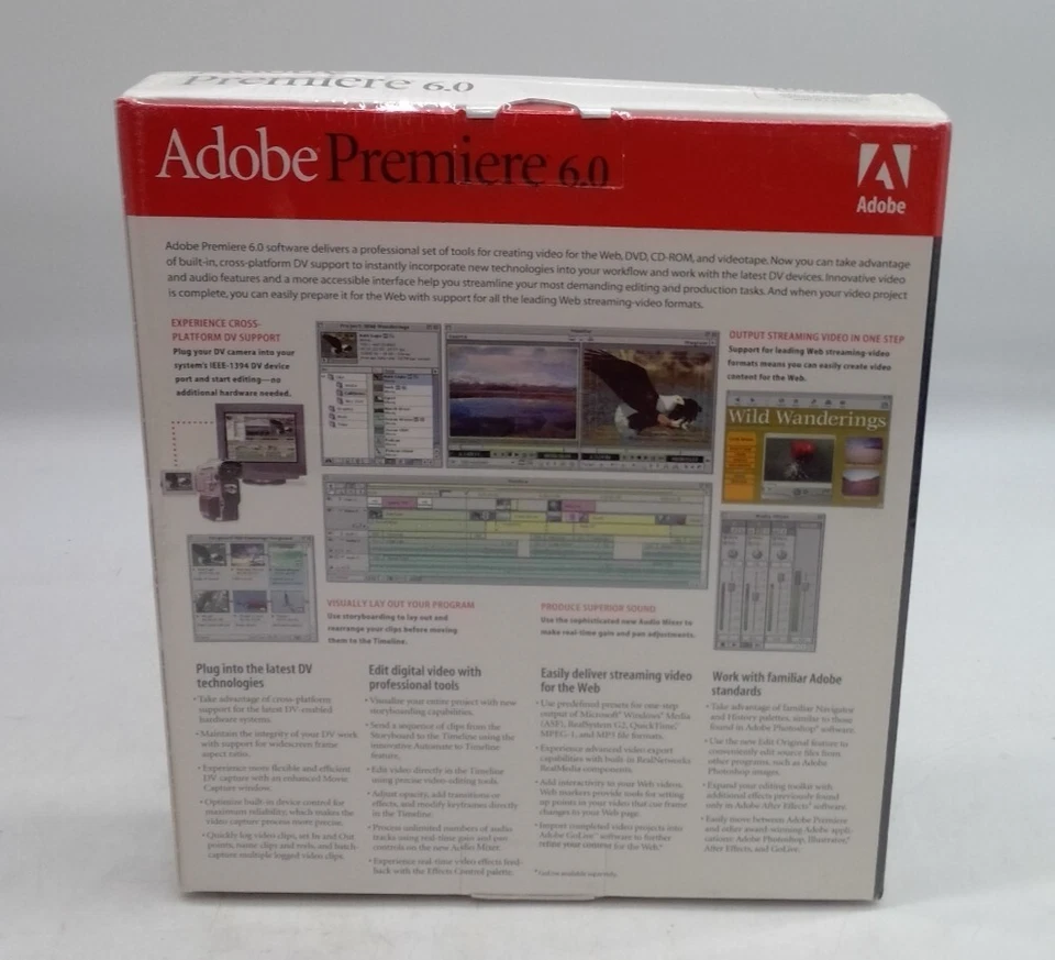 Adobe Premiere 6.0 CD-ROM Big Box Education Version For Windows Mac - NEW SEALED - Image 3 of 4