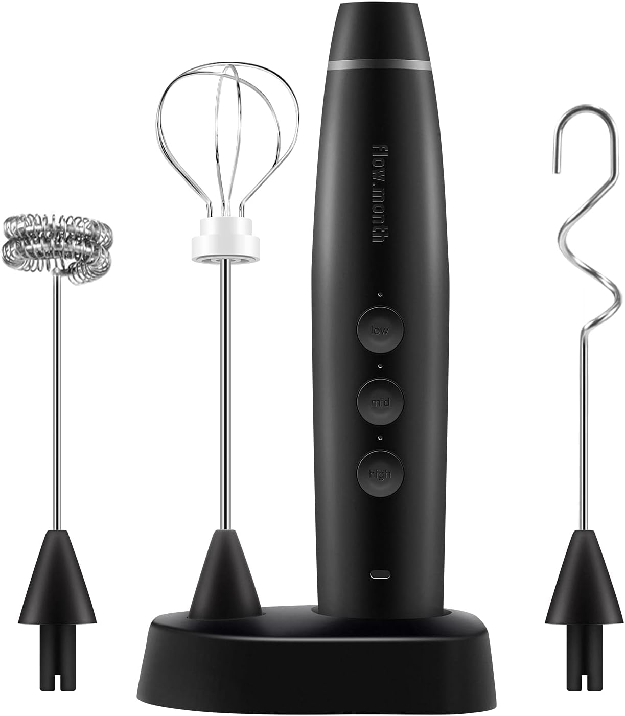 Milk Frother Handheld Rechargeable Foam Maker for Lattes,Electric 3 Whisks Drink-image