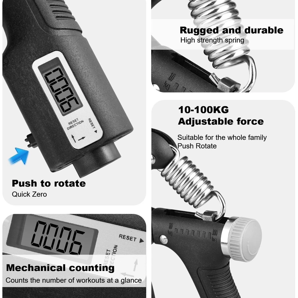 Empuñadura de mano Entrenador de potencia Entrenador de agarre Ajustable Gimnasio Ejercitador Foto 4 de 4