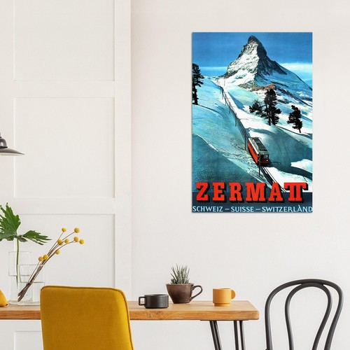 Zermatt - Switzerland - Vintage Travel Poster, Retro Posters - Picture 3 of 6
