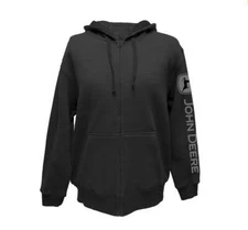 John Deere Licensed Mens BX TM Full Zip Hoodie Sweatshirt