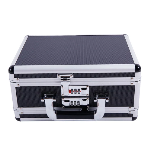 US Aluminum Framed HandGun Pistol Locking Box Hard Storage Carry Case 30*15*23cm - Picture 3 of 13