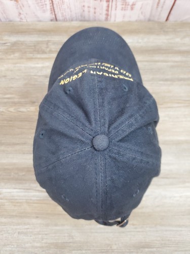 American Legion Department Of Indiana Cap Blue Strapback Adjustable 100% Cotton - Picture 5 of 8