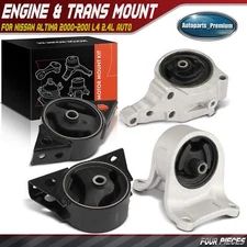 4pcs Engine Motor & Transmission Mount for Nissan Altima 2000-2001 L4 2.4L Auto