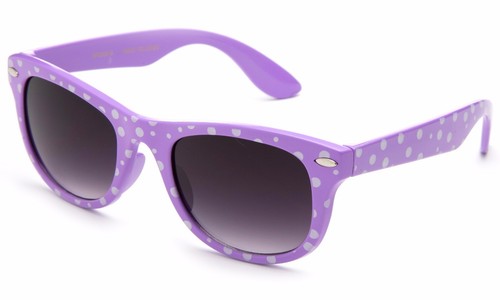 Gafas de sol clásicas con borde con cuernos para niñas talla divertida elegantes a lunares gafas de sol - Imagen 4 de 15