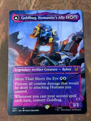 1x SHATTERED GLASS GOLDBUG, HUMANITY'S ALLY Transformers - MTG - Magic the