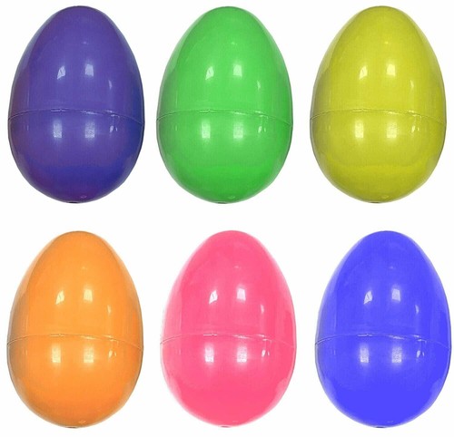 24 x Large 7.5cm Filler Easter Eggs Fillable Egg Hunt Game Hollow Gift Treats