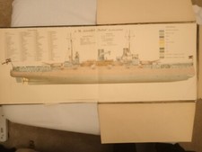 31 Antique German Navy Naval Prints and Dreadnought Cutaway Plans