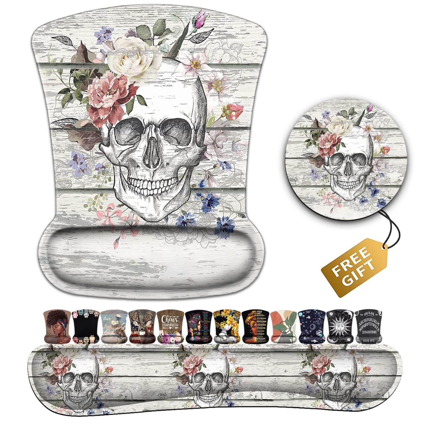 Ergonomic Gel Mouse Pad with Memory Foam Wrist Support for Comfort-image