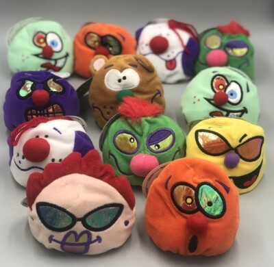 Vintage New 12 Silly Slammers Plush Toys Complete Set & Extras 1997 No Sound