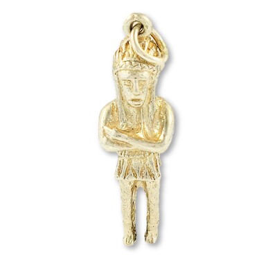 Sterling Silber Indianer Charm (9x25mm)