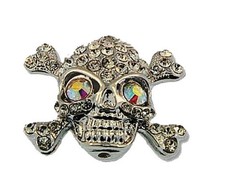 SKULL  Crystal Diamond Rhinestone  SKULL KEY CHAIN Key Ring, Fob  BLING 