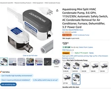 Aquastrong CDS036 Gray White Low Noise Condensate Pump Mini Split AC Mini Split