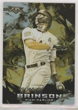 2018 Topps Fire Gold Minted Lewis Brinson #92 1s3