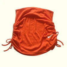 NIKE VTG Y2K 90s RETRO ORANGE TIE TUBE CUTE TANK TOP SPORTS ACTIVE WOMENs SZ L