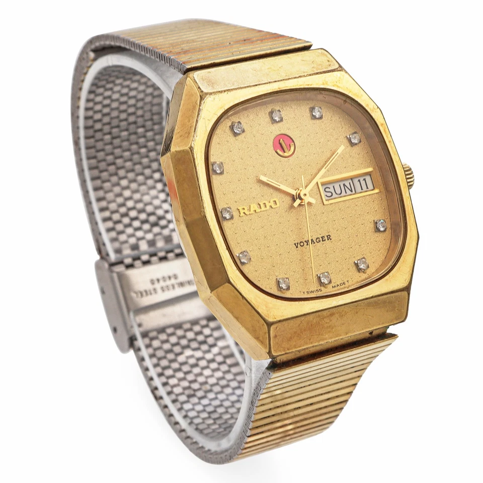 Reloj Hombre Vintage Rado Voyager Día Fecha Automático Ref. 636.3260.2: PARA REPARACIÓN Foto 4 de 4