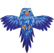 In the Breeze Blue Bird Windsock #5272--24" Wide Colorfully Printed Windsock