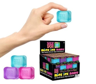Original NeeDoh Nice Ice Baby kleiner zerdrückbarer Würfel Stressabbau Spielzeug. ZUFÄLLIGE FARBE