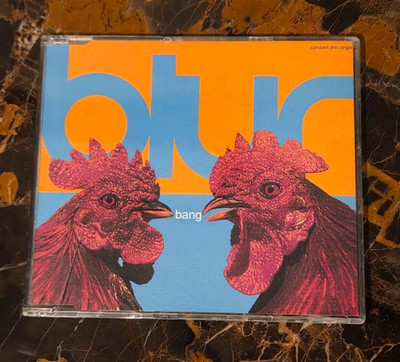 BLUR Bang CD Single 4-Track U.K. Import Gorillaz Graham Coxon - Crack In Case