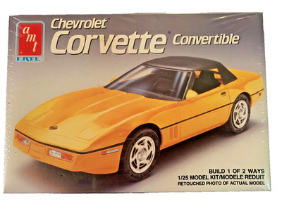 VINTAGE 1989 AMT ERTL 1:25 SCALE '' 1990 CORVETTE CONVERTIBLE '' MODEL KIT # 6076