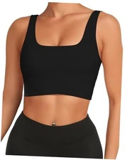  Sports Bras for Women, High Support Sport Bra Workout Built in Medium D-black