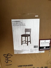 24" Jordan Counter Height Barstool Light Gray - Linon