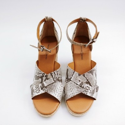 Treasure & Bond Shoes Womens Poppy Espadrille Wedge Sandals Snake Print 6